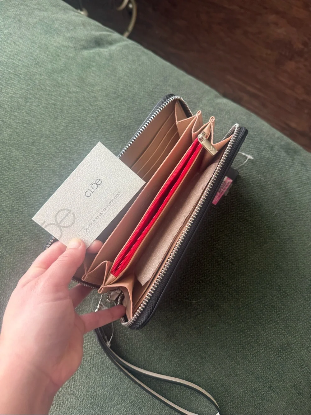 CLŌE White Embossed Zip-Around Phone Wallet Wristlet